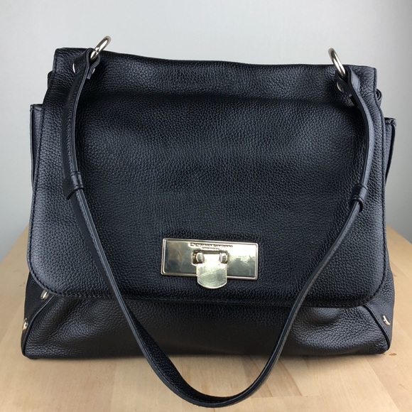 Donna Karan leather bag, black shoulder bag - Picture 6 of 16